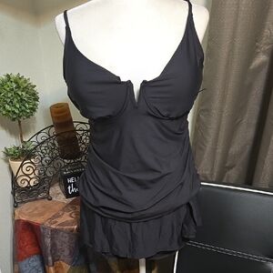 Anna Cole Chic Black Women's Bikini with Skirt